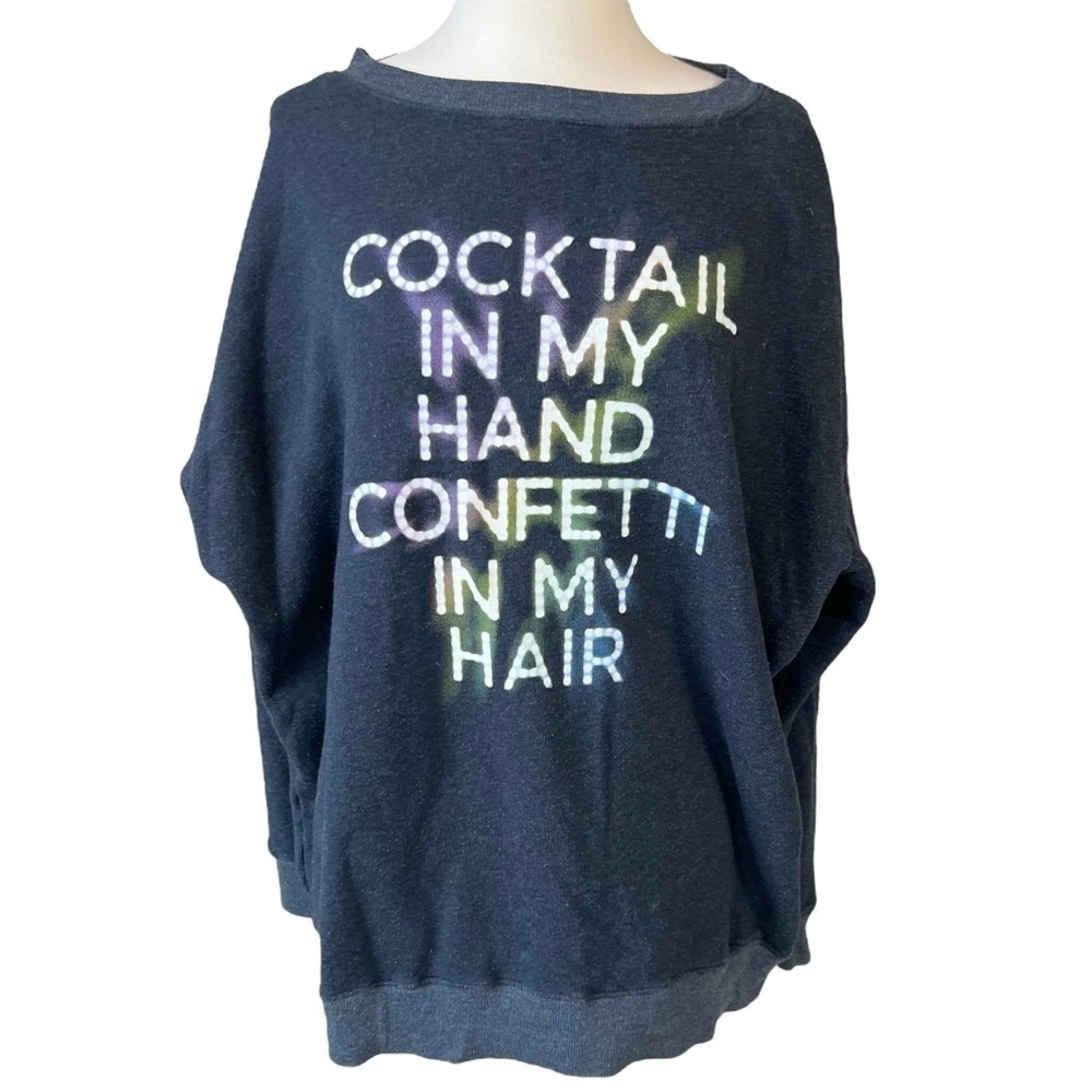 Wildfox "Cocktail In My Hand Confetti In My Hair" Sweatshirt